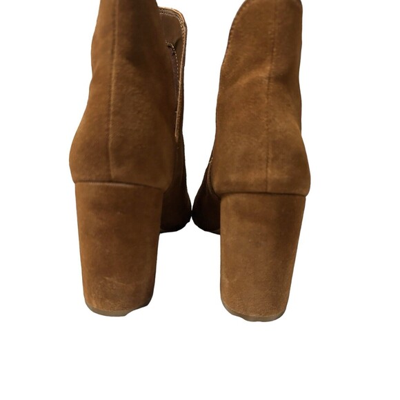 Steve Madden Rookie Bootie Suede Leather Ankle Chestnut Brown Block Heel… - Picture 4 of 9